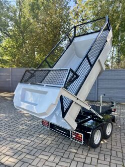 Przyczepka Wywrotka Hydrauliczna Skorupowa do  samochodu Ciągnika quada  + nadstawki burtowe