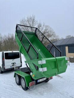 Przyczepka Wywrotka Hydrauliczna Skorupowa do samochodu Rejestracja DMC 3500 KG + Nadstawki burtowe